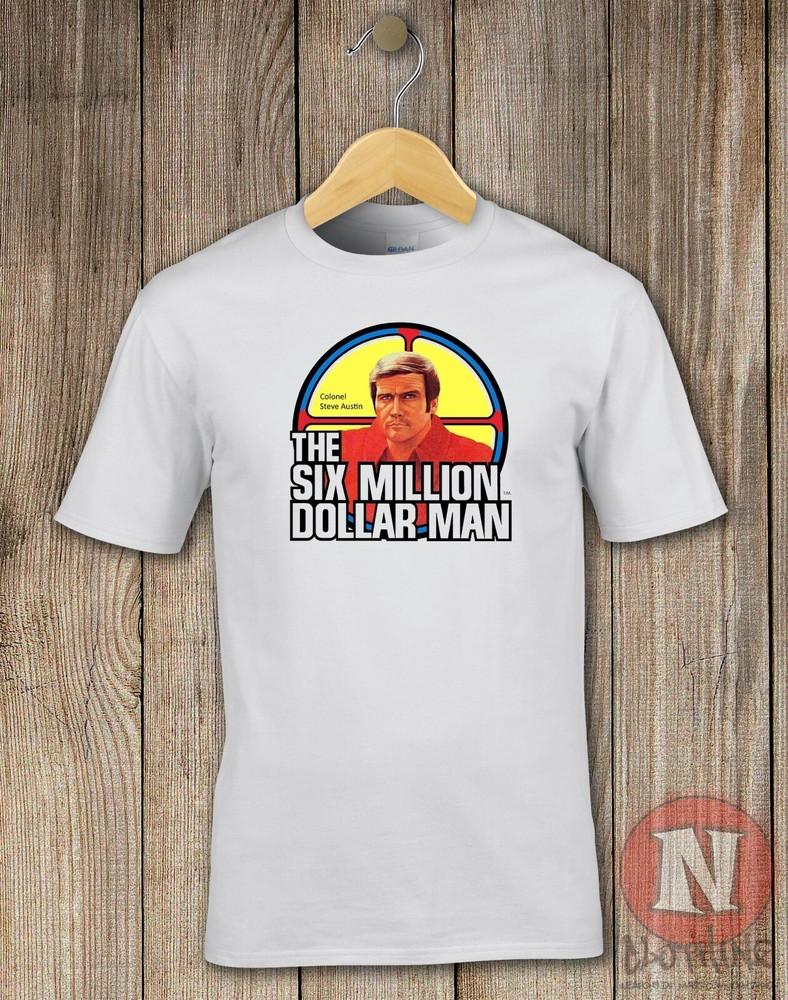 The Six Million Dollars Homme T-Shirt Steve Austin Culte 70s Sci Fi TV T-Shirt