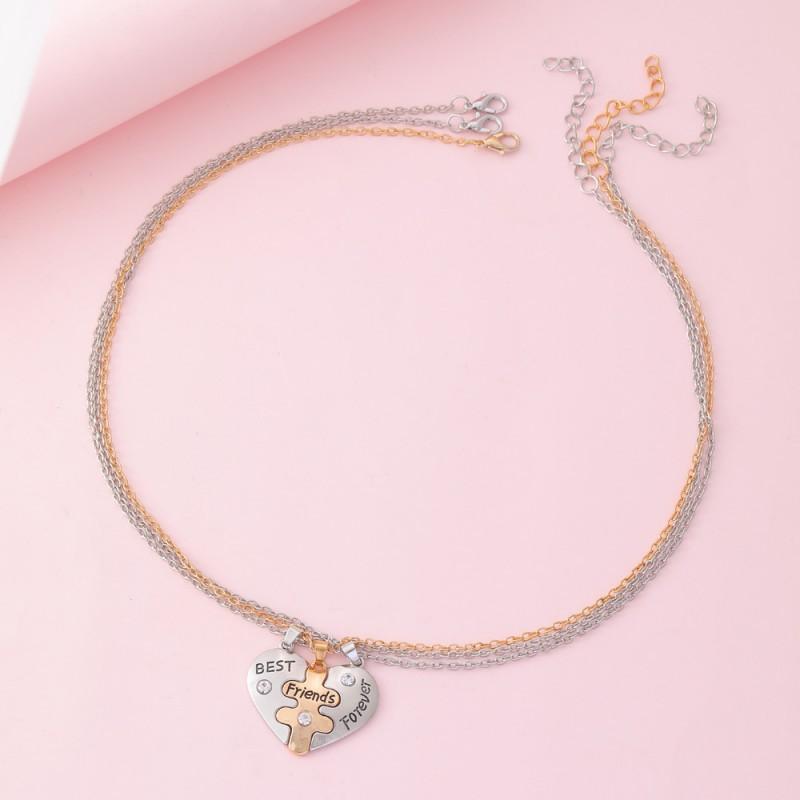 's New Love Stitching Best Friends Friend Necklace Friendship Pendant Women