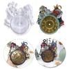 Santa Clocks Silicone Mold Flexible Clock Epoxy Resin Mold DIY Christmas Crafts Home Decoration Mold for DIY Wall Decor