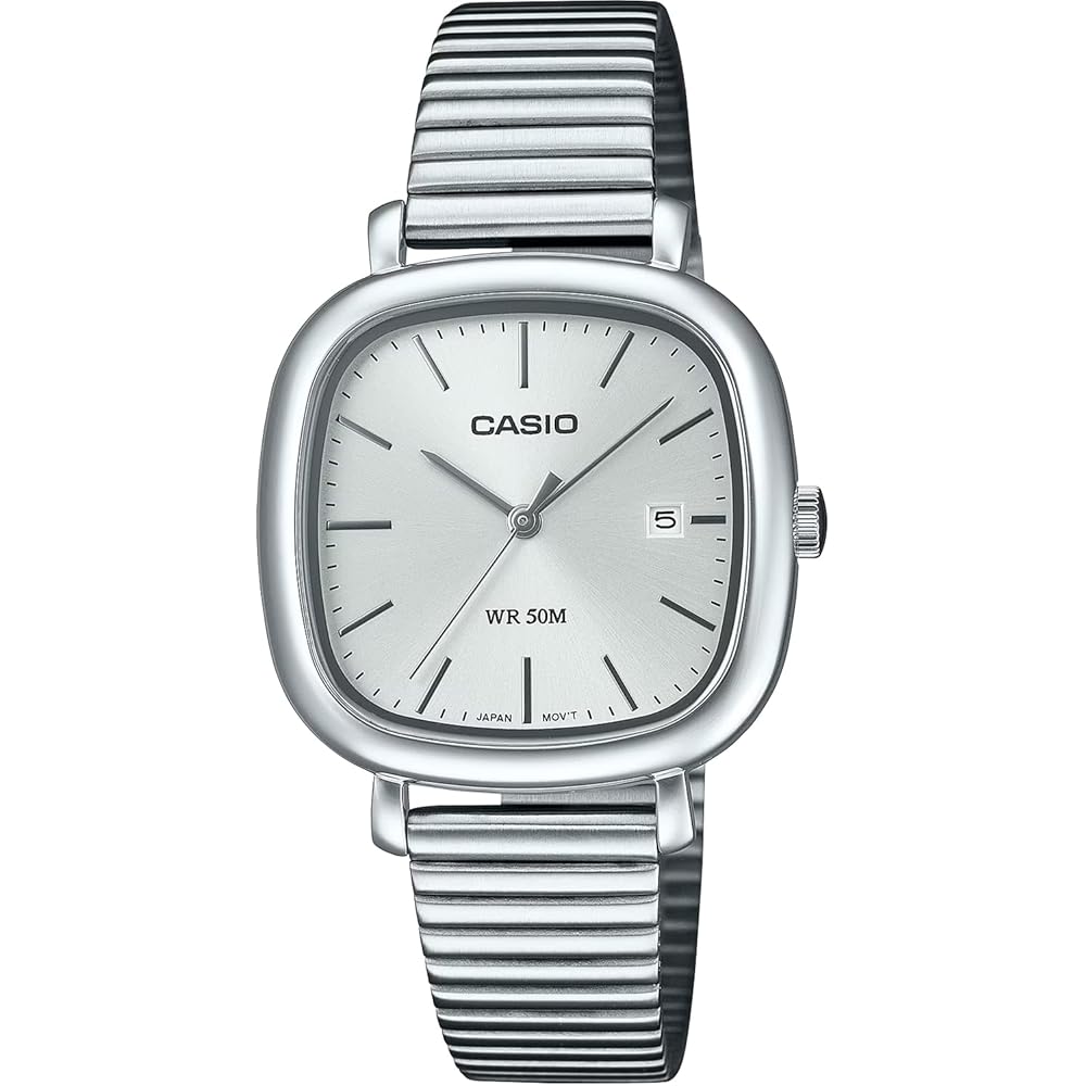 Casio Standard Analog Quartz Women s Watch LTP-B166D-7AV Silver Stainless Steel Band