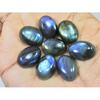 13X18MM Natural Labradorite Blue Fire Oval Cabochon Loose Gemstone 08Pcs Lot C-1078
