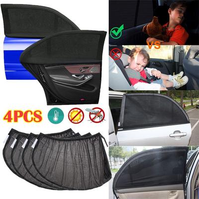 4db Autó Ablak Napellenző Oldalsó Ablak Hálós Napellenző Nyári UV Védelem Függöny