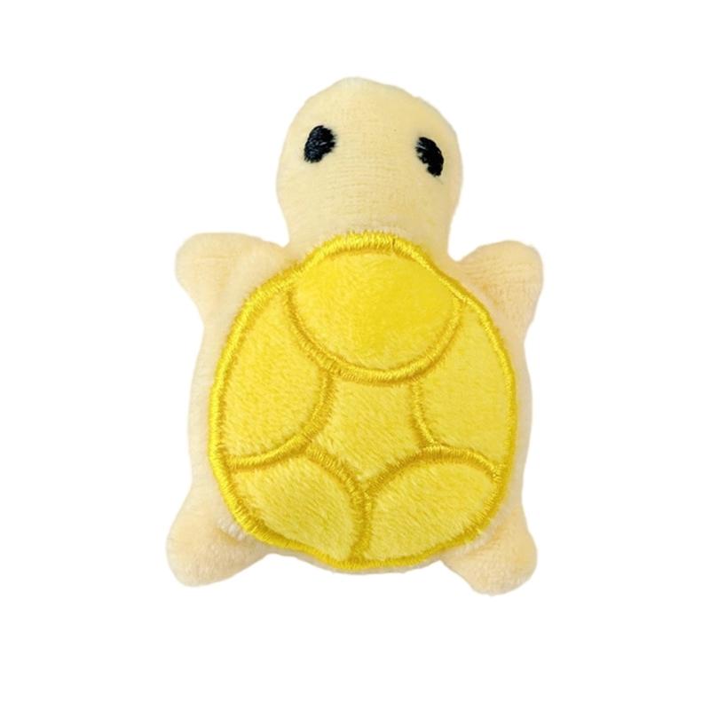 Sweet Turtles Children Toy Key Pendant Furry Miniature Plush Toy Keyring for Bags and Key Carry Along