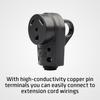 125 V 30 A Camper Plug Adapter RV Receptacle Plug Heavy Duty Caravan Power Plug Accessories Repairing Replacement