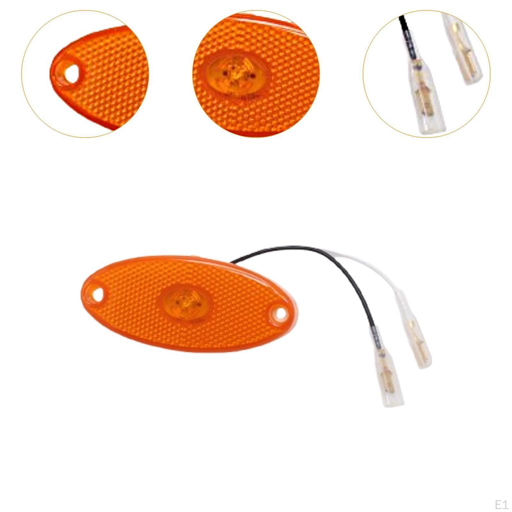 LED Side Marker Lamp Easy Installation Auto Accessory Oval Pre Wired Replace Parts Indicator