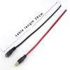 100 sztuk DC męski kabel Jack Adapter Złącze do paska LED CCTV Kamera Wtyczka 5.5x2.1mm 26cm Przedłużacze Złącza
