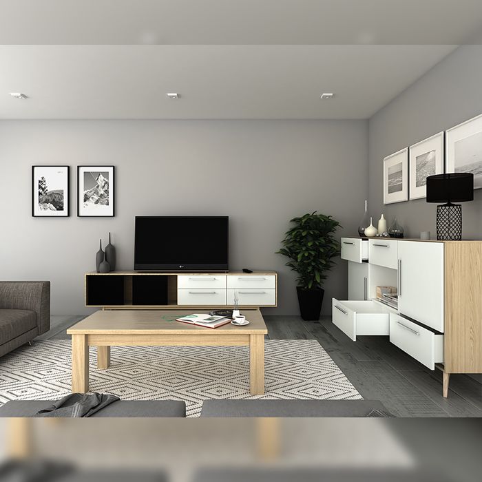 Tiroir Extérieur - Emuca - Concept - 30 Kg - Hauteur 105 Mm - Profondeur 300 Mm - Blanc