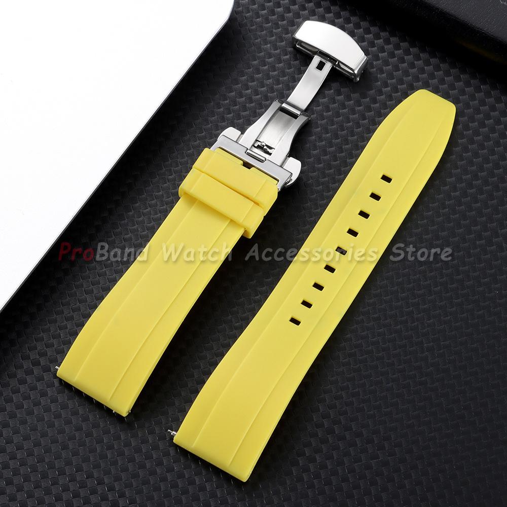 18mm 20mm 22mm 24mm Silikon-Uhrenarmband für Omega für Seiko Armband Wasserdichtes Gummi-Uhrenband Schnellverschluss Herrenarmband