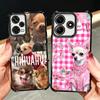 Chihuahua Puppy Teacup Dog Plating Phone Case For Xiaomi Redmi Note 14 15 Pro Plus 13 12 11 11S 11T 10 9S 9 5G Anti-Fall Airabag