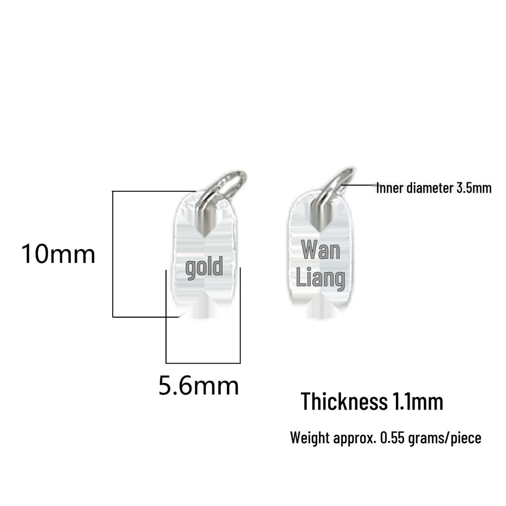 S999 Sterling Silver Wealth & Peace Chinese Pendant Charm for DIY Crystal Bracelet, Necklace, & Rope Weaving