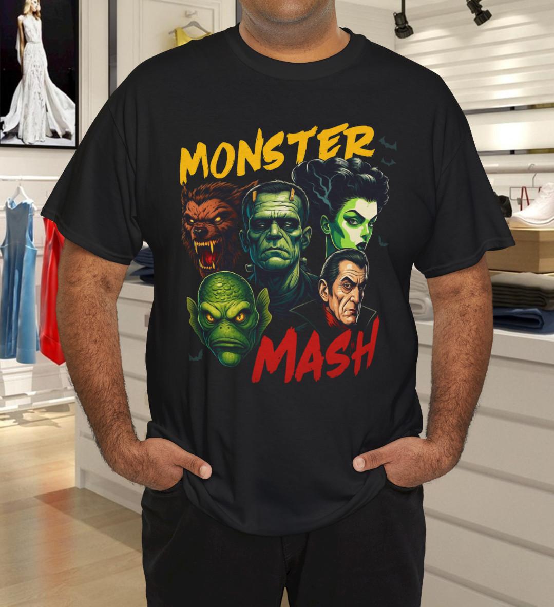 Horror Scary Monster Lover Vampire Frankenstein Halloween T-Shirt Mens Womens Tees Top XL