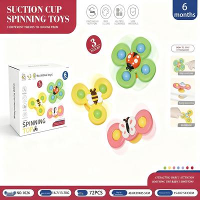 Cartoon Insect Spin Baby Toy: Educational Fidget Spinner & Grip Trainer