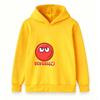Kids Boys Girls Casual Hoodie Red Angry Smile Ball Print Pullover Sweatshirt Soft Long Sleeve Warm Hooded Top for Children