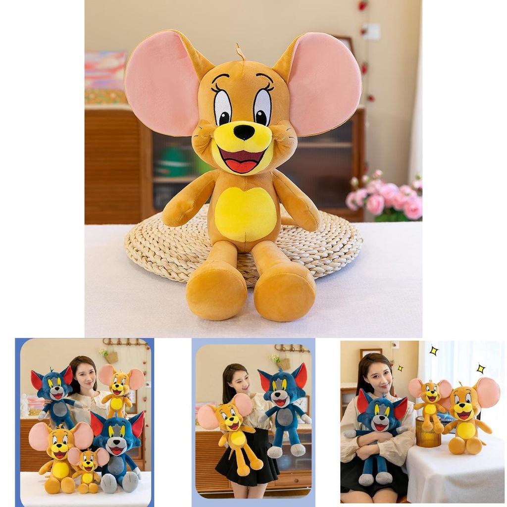 Peluche Cuscino Tom e Jerry Bambola Imbottita Regalo San Valentino Bambini Cartone Animato