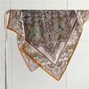 Silk scarf women's retro cashew flower spring and autumn Korean version versatile 91 plain crepe satin square scarf mulberry silk scarf shawl