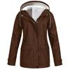 2026 Winter New Slim-fit Hardshell Jacket with Fleece Thickened Warm Women's Windproof Solid Color Coat