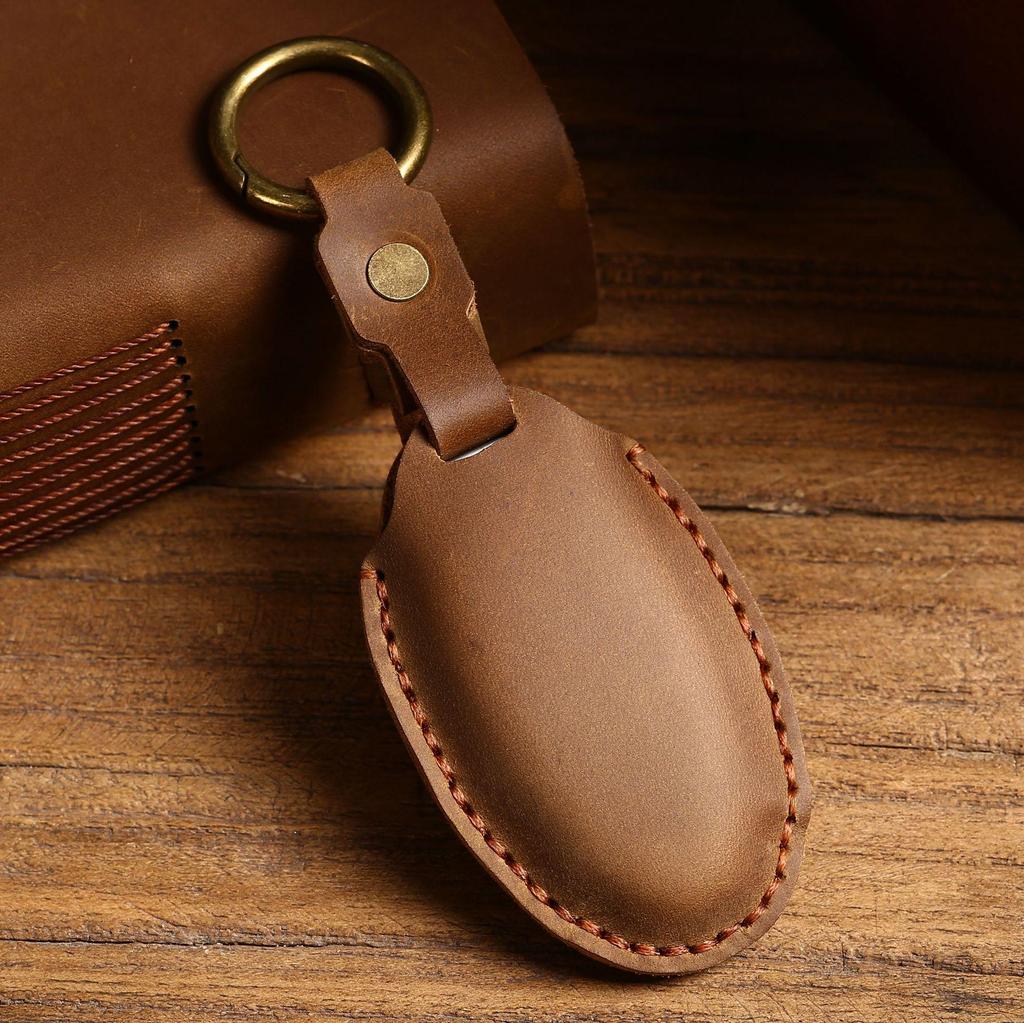 Genuine Leather Handmade Car Key Cover for Nissan