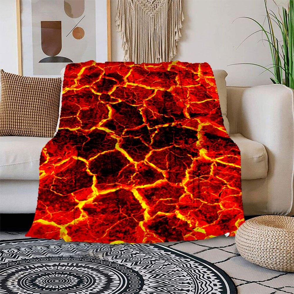 

Volcanic Lava Texture Print Fabric by the YardBlanket Flannel Throw Blanket for Sofa, Bed, Travel, Camping, Office, Couch, Chair, And Bed Gi 150x180cm