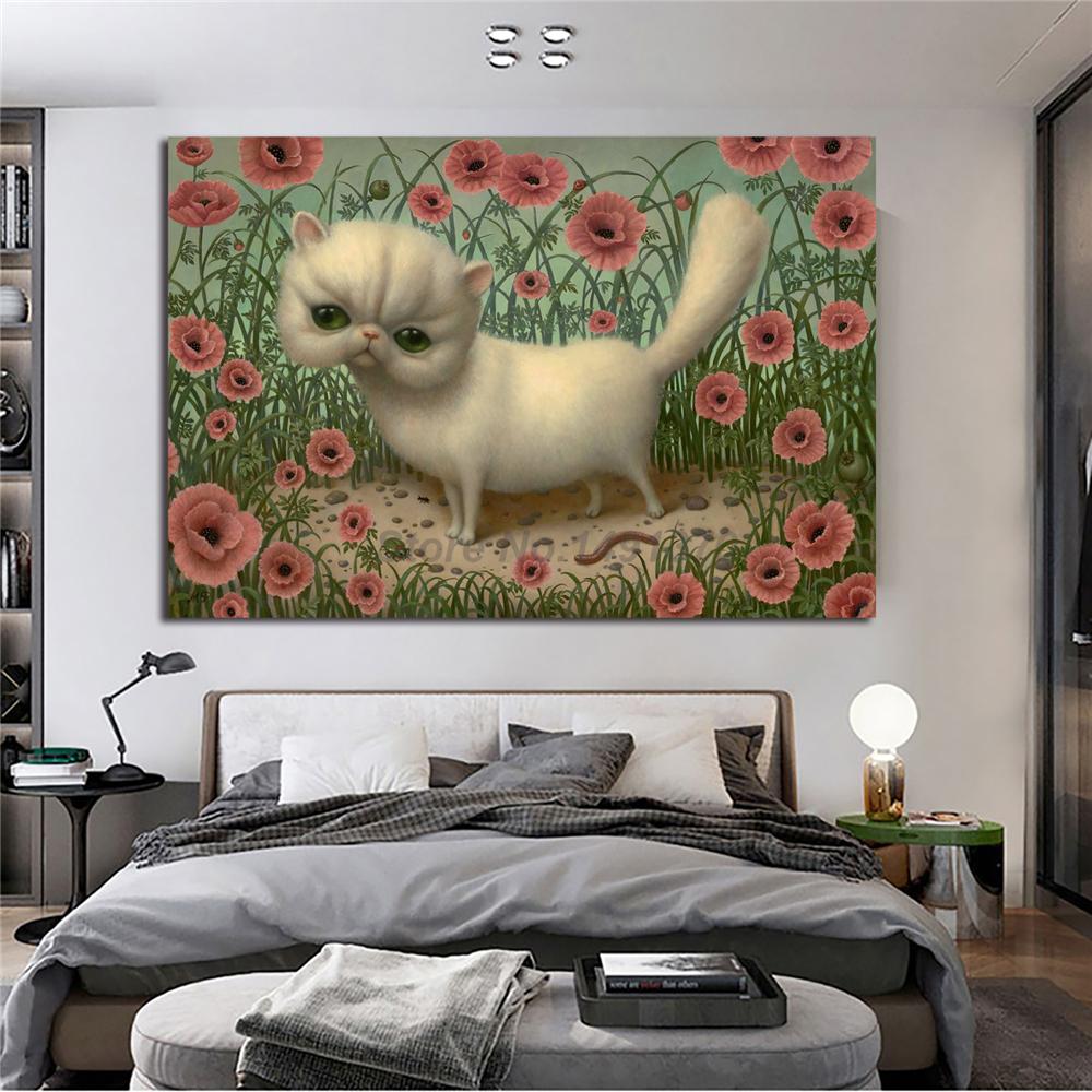 Mark Ryden Cat Surrealism Abstract Nordic Style Poster Print Minimalist Wall Art Canvas Painting Landscape Picture Home Decor No Frame