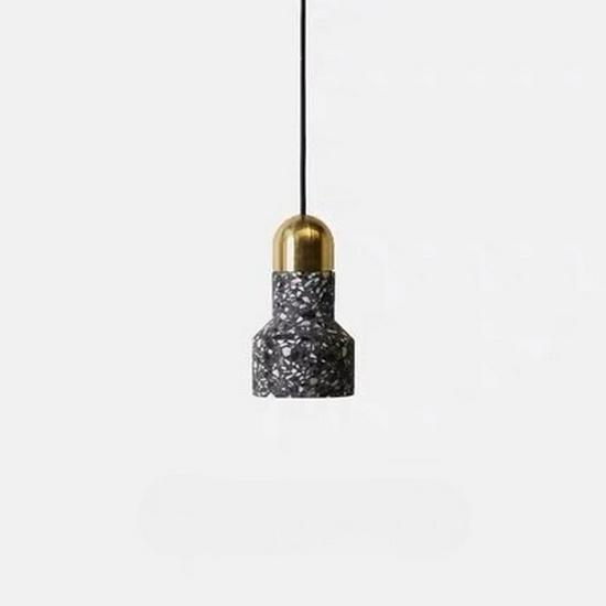 Nordic Loft Cement Pendant Light - Creative Terrazzo Decor for Bedroom, Bedside, Entrance, or Bar