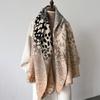 Nuova Sciarpa con Stampa Leopardata Scialle Sottile Traspirante Invernale Antivento Doppia Faccia Sciarpa da Viaggio per Donne Calda Mantilla Echarpe Sciarpe