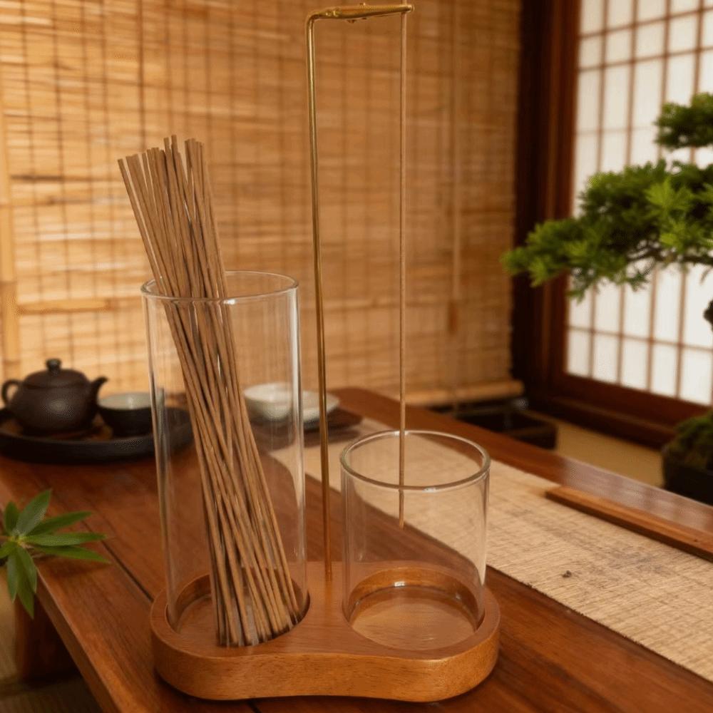 Zen Style Incense Stick Stand Minimalist Incense Burner Glass Incense Holder  Wellness Center