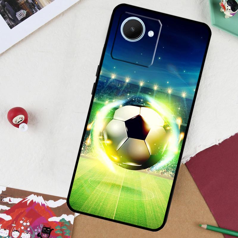 Football For Realme 13 Pro Plus 14 12 10 11 GT 6 5 6T GT7 Pro C51 C21Y C25S C75 C67 C61 C53 C55 Case