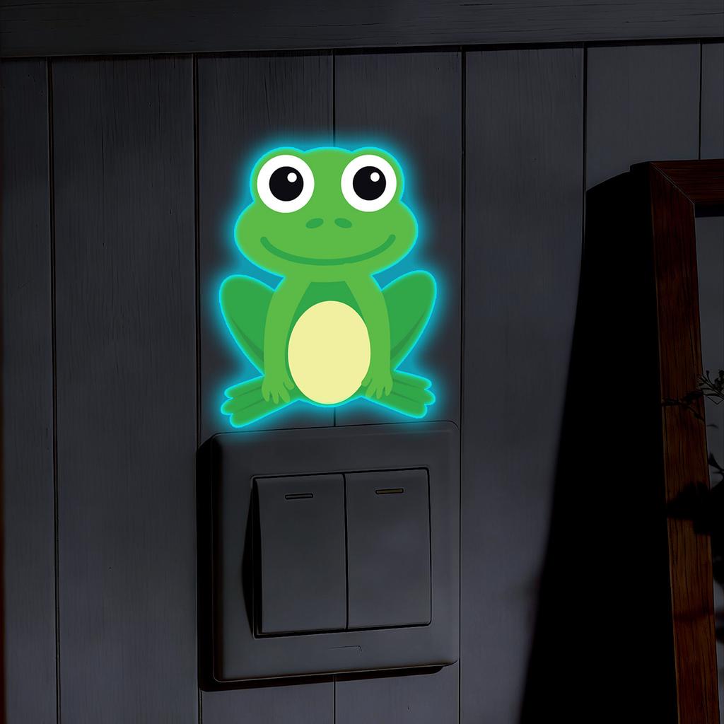 Creative Night Light Cartoon Frog Bedroom Living Room Bathroom Balcony Switch Stickers