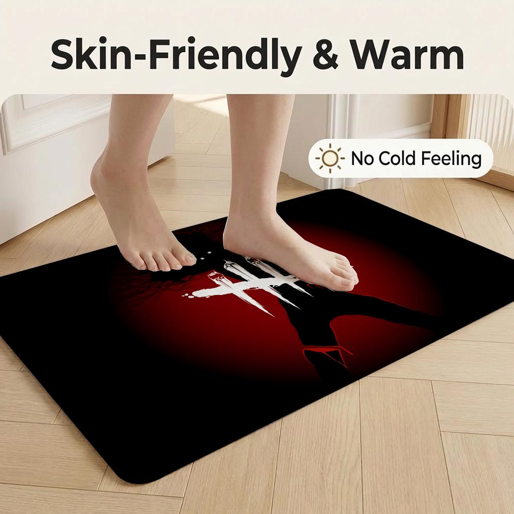 Anime D-Dead by D-Daylight Floor Mat Flannel Door Mat Non-Slip Bedroom Living Room Home Decor