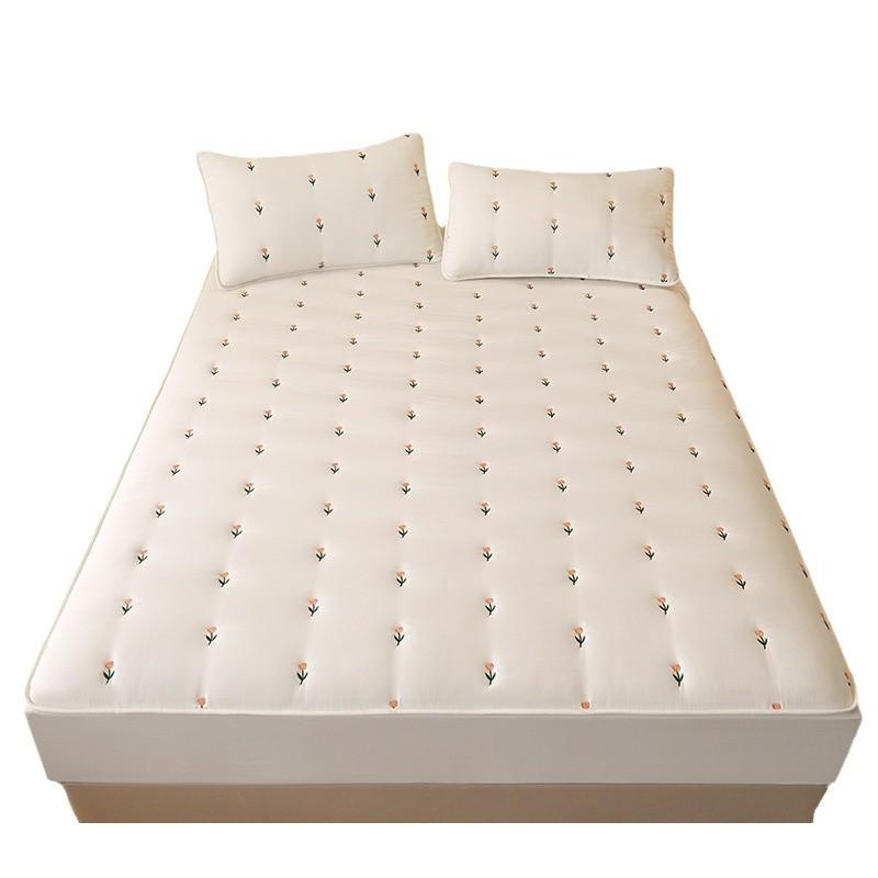 Korean Version Embroidery Class A Soybean Padded Mattress, Thickened Mattress Type Simmons Mattress Cover, All-inclusive Mattress Cover.