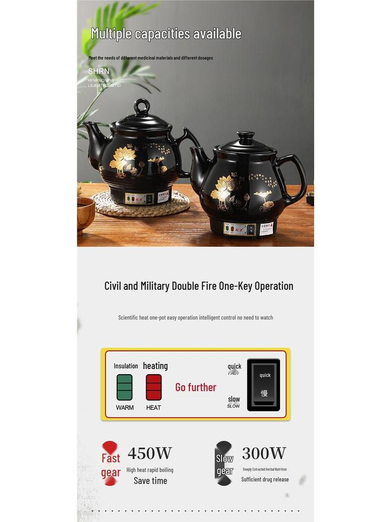 Vollautomatischer elektrischer Dekoktionstopf - Keramik-Kasserolle für traditionelle chinesische Medizin