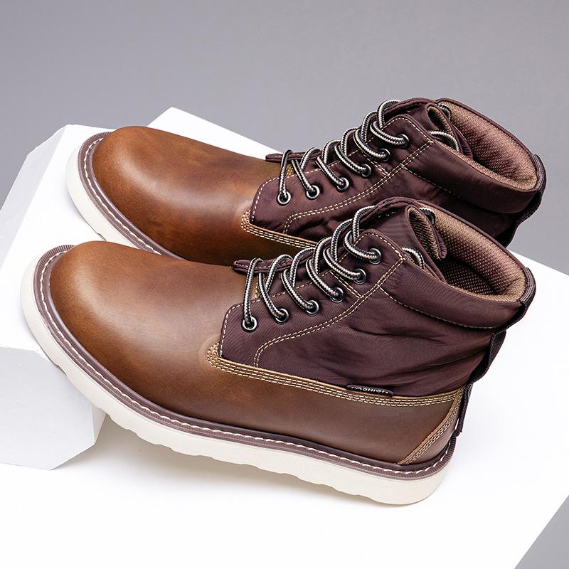 Extra Large Size Men's Shoes 2025 Spring and Autumn New Retro Martin Boots American Short Boots Outdoor Tooling Boots