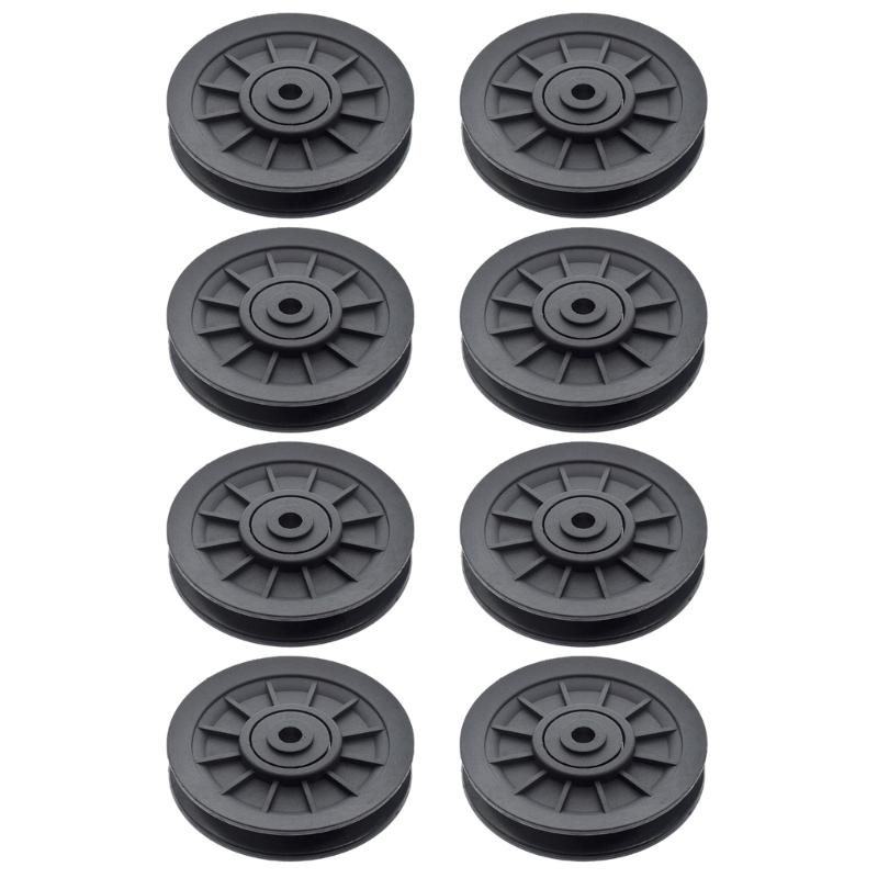 

8Pcs Nylons Bearing Pulley Wheel Round Fitness Pulley Wheel Bearing Replacements Gym Equipment Part Fitness Equipment 1