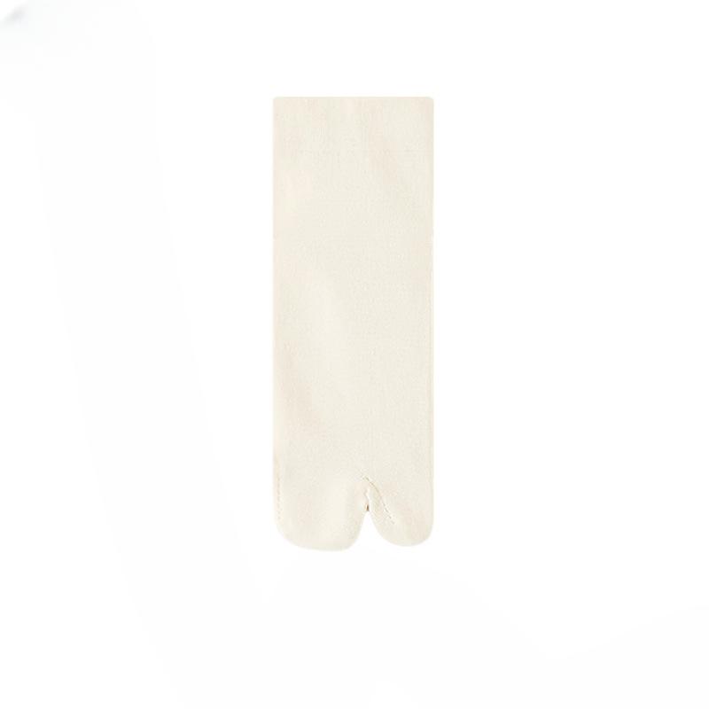 Female Spring and Autumn Thin Boneless Breathable Sweat Absorption In The Cylinder Two Finger Toe Socks