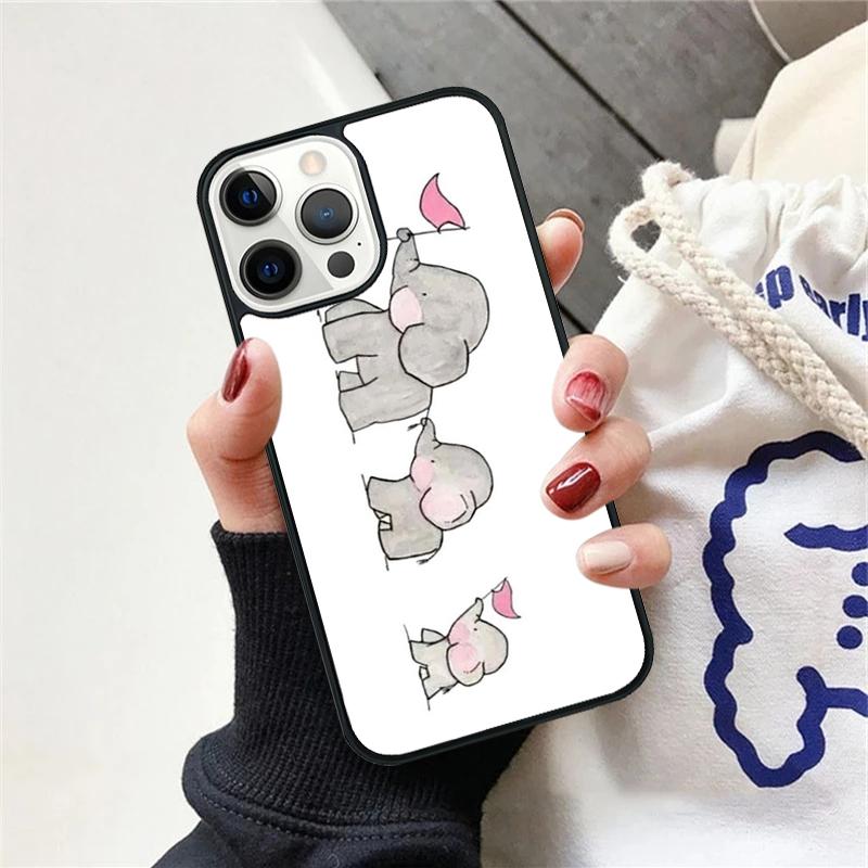 

Милый чехол-накладка с изображением слоненка для iPhone 17 Air 16 15 11 13 14 Pro Max 12 Plus Max Fundas iPhone 11pro max