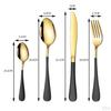 24 Piece Stainless Steel Dinnerware Set, Fork, Spoon, Reusable Set