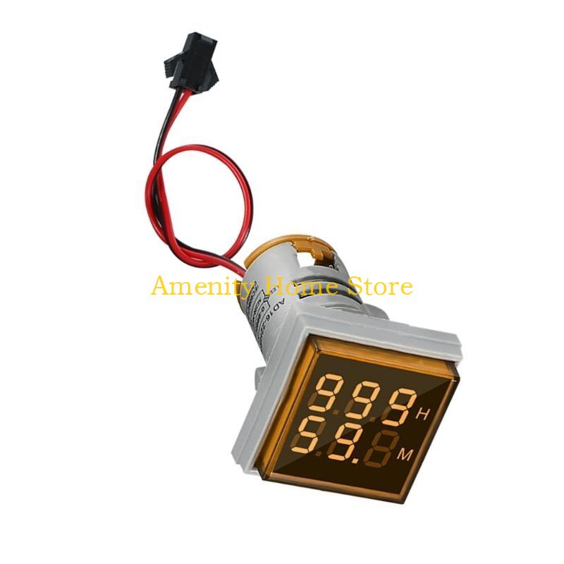 F26C High Accuracy double Display Timer Small LED Hour Meter with Flame Retardant Casing Simple to Operate for Industrial Use