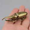 Solid Brass Beetle Ornaments Creative Unicorns Fairy Simulation Copper Insect Tea Pets Hand-played House Table Ornaments Gift
