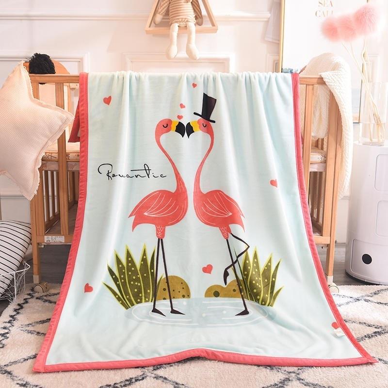 Factory direct sales wholesale foreign trade double-layer cartoon flannel children's blanket gifts flannel blanket afternoon leisure blanket