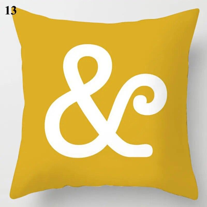 Decorative Cushion Cover Yellow Gray Floral Animal Geometric Pillow Covers Throw Pillows Polyester Single Side Print Pillowcases