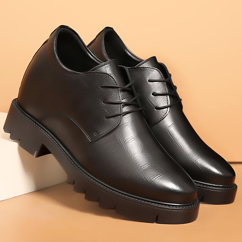 10cm höhenverstellbare Herrenschuhe aus Rindsleder, modisch, lässig, Business-Büro, dicke Sohle, formelle Herrenschuhe