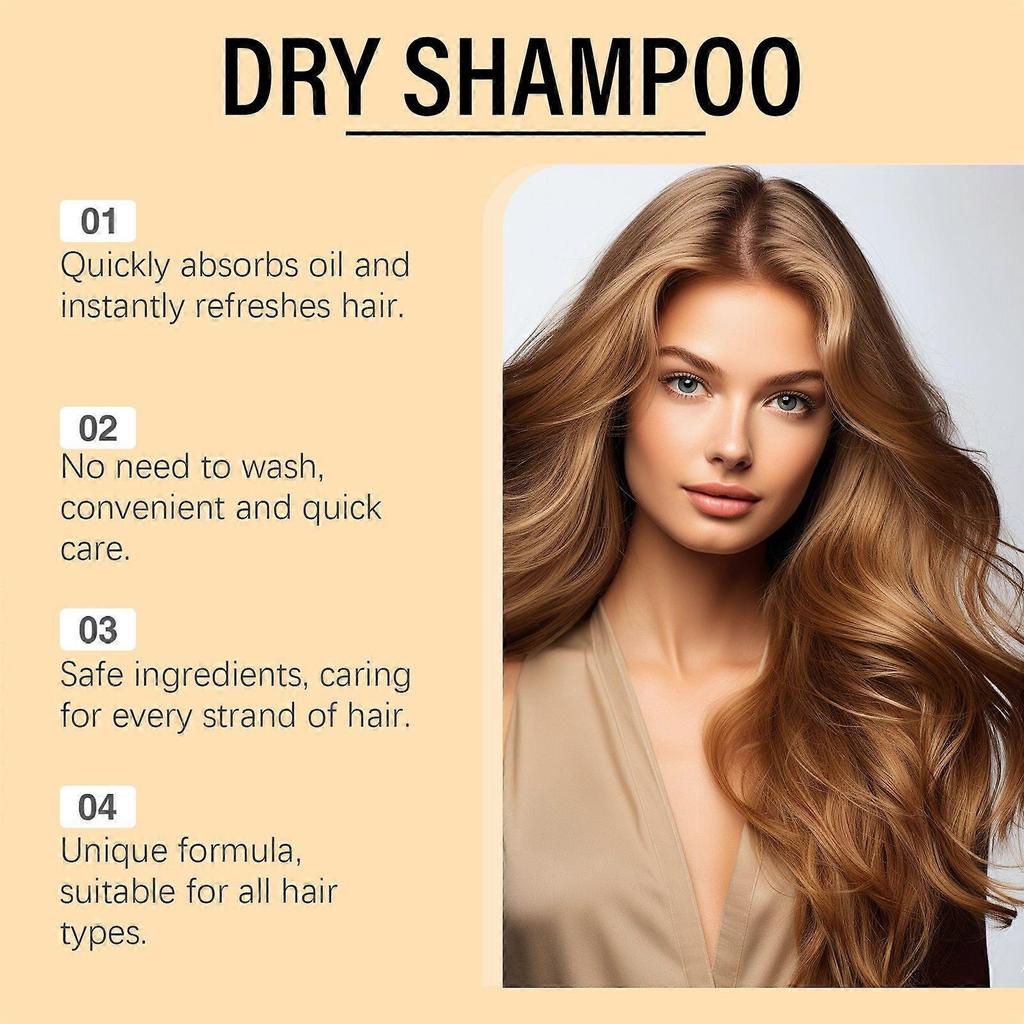 Kein Auswaschen Trockenshampoo für trockenes Haar Erfrischendes Reparatur-Haarspray gegen Frizz Weich Glänzend Kein Auswaschen Spray 60