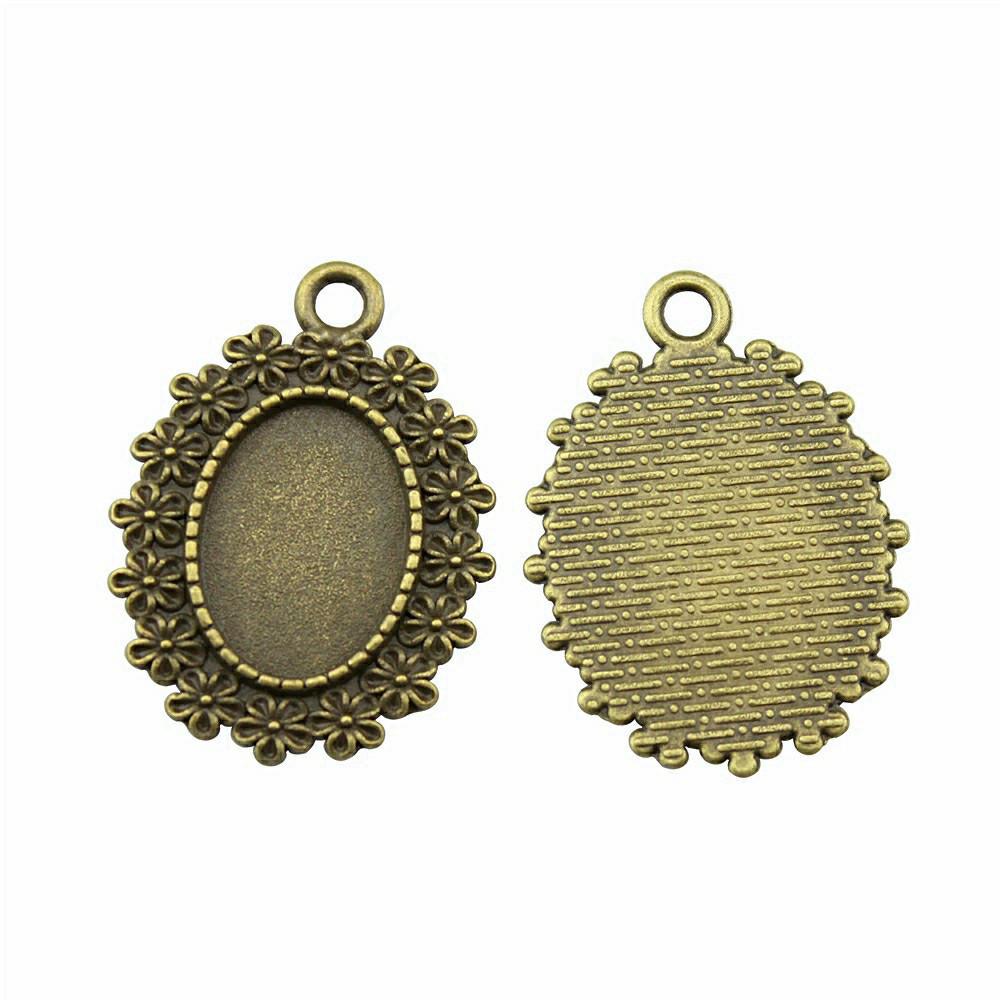 Bezel Connectors For Resin Crafts Fit Oval 13x18mm Photo Glass Dome Frames
