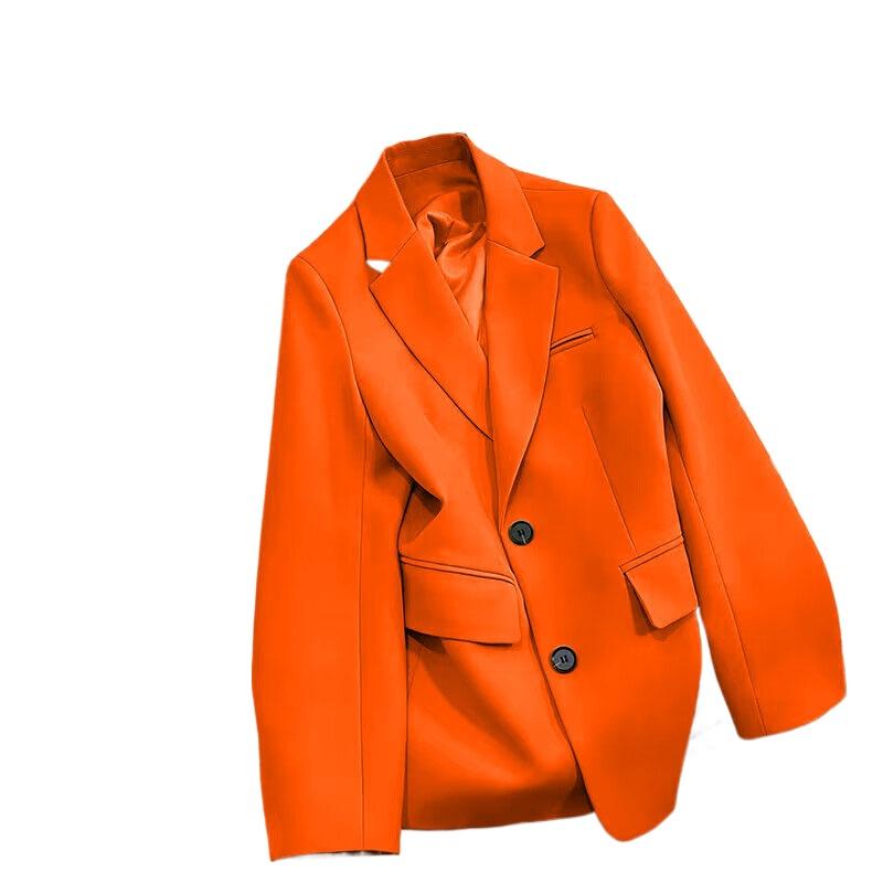 

Женский деловой однотонный приталенный пиджак с длинным рукавом, костюмы, формальная куртка, пальто 3XL