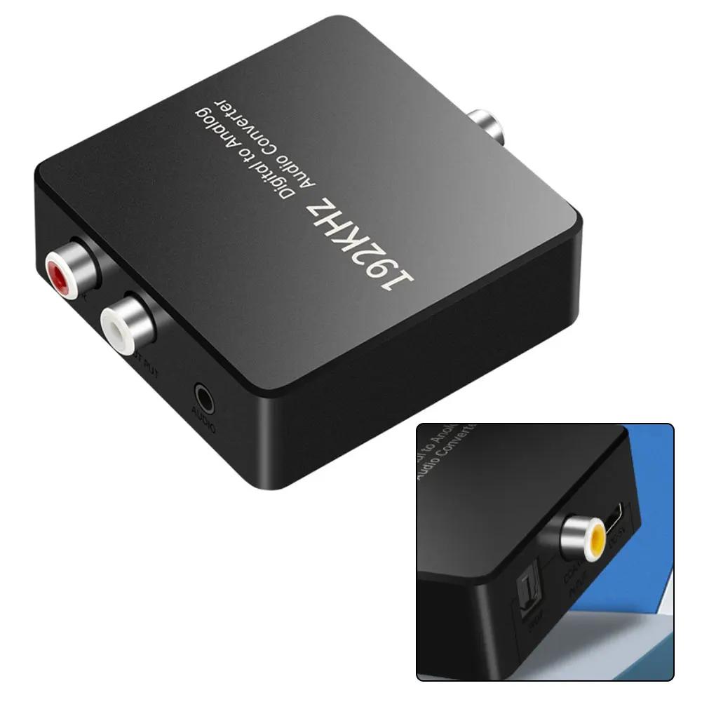 Coaxial Audio Converter SPDIF To RCA/3.5mm Stereo Adapter With Multiple Audio Output Options For TVs/Speakers, Headphones