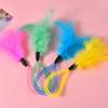 2Pcs Feather Cat Toys with Bells Interactive Spring Teaser Wand for Kittens Cats Interactive Cat Hunting Instinct Play Toy Colorful Pet Supplies