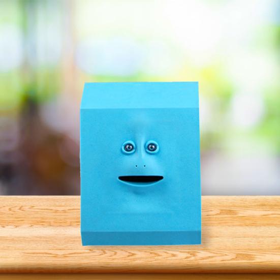 Money Eating Coin Piggy Bank Wrappers Monkey Face Storage Case Container Gift