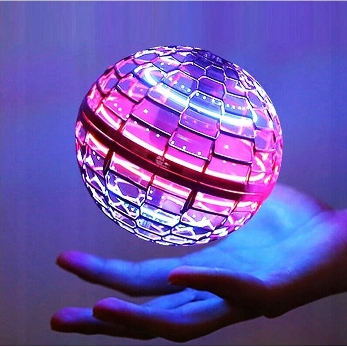 Flying Ufo Ball Lights Up Boomerang Ball Controlled by Hand Pink