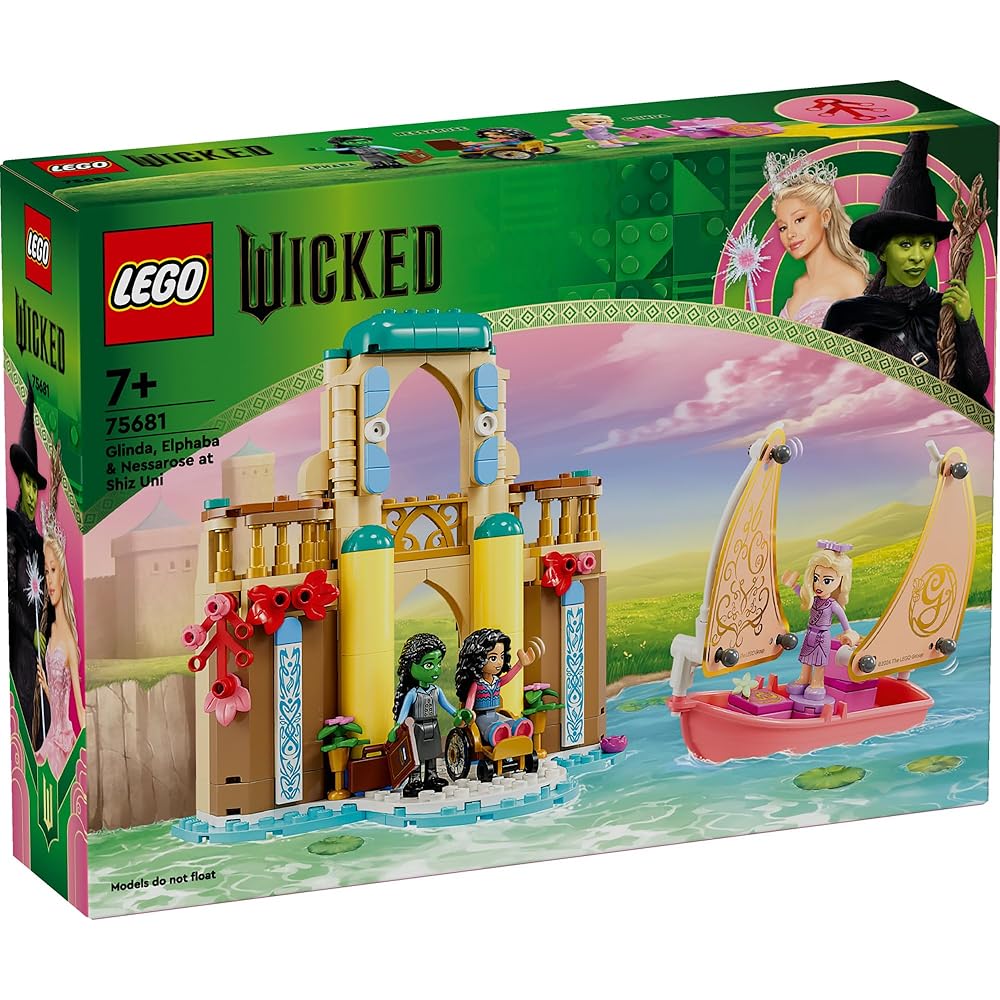 LEGO Wicked Glinda, Elphaba, Nessa Rose Building Blocks Toy Set for Kids Age 7-9