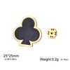 Cazador Poker Card Spade Heart Club Diamond Lapel Pins Women's Brooch Stainless Steel Metal Pins Backpack Badges Jewelry Gift